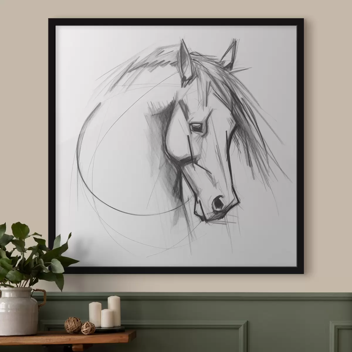 Plakat Hobuse imitatsiooni visand f43231