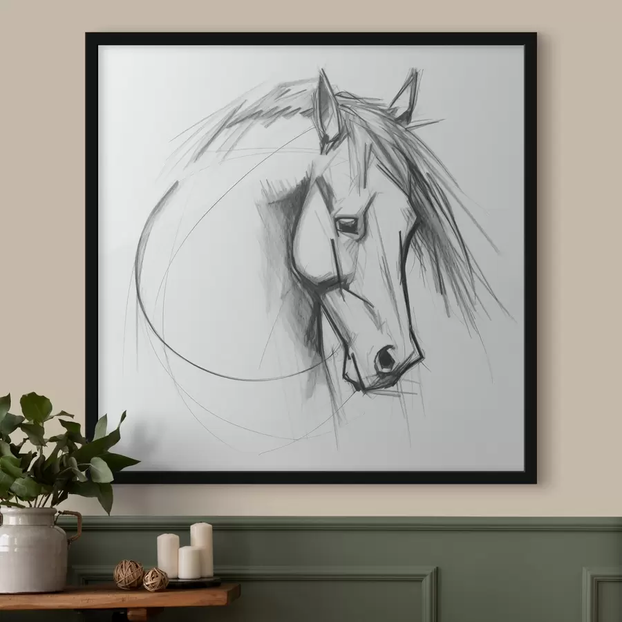 Fototapeedid Hobuse imitatsiooni visand f43231