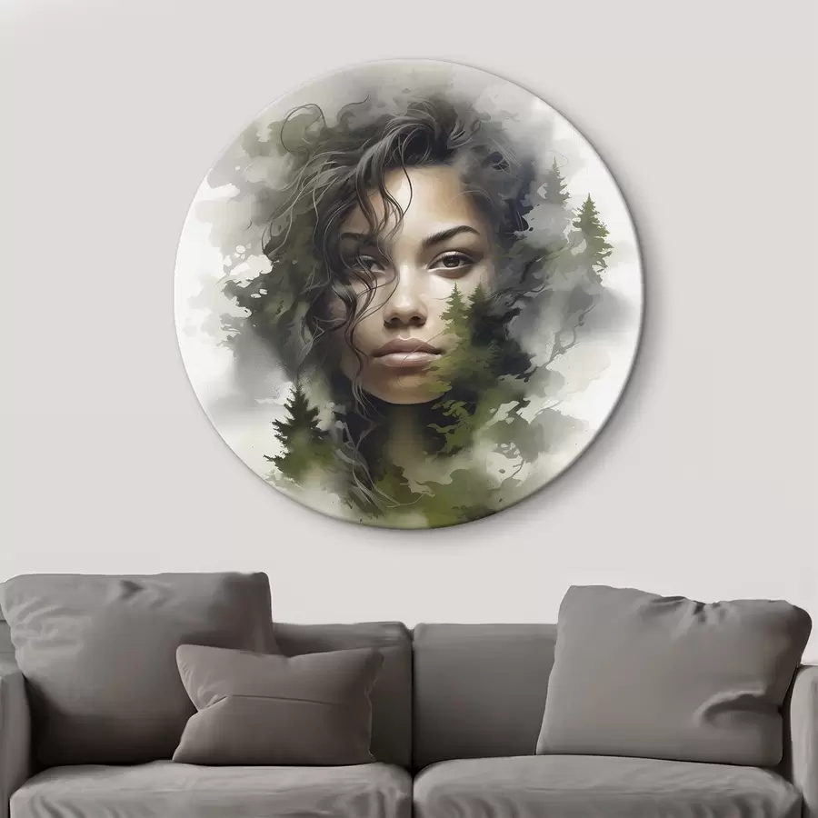 Pilt Inimesed, abstraktne kujutis metsast r43259