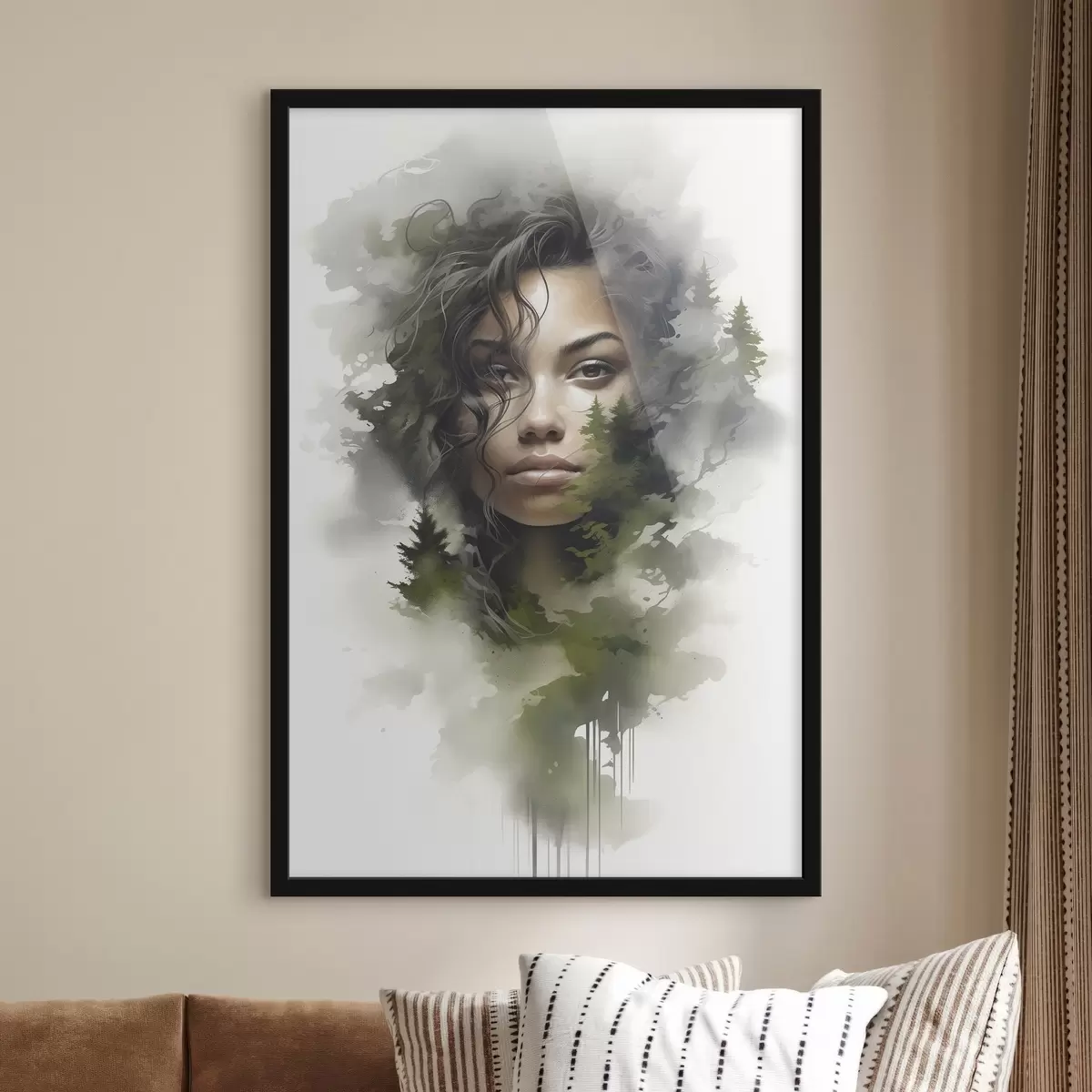 Plakat Inimesed, abstraktne kujutis metsast f43259