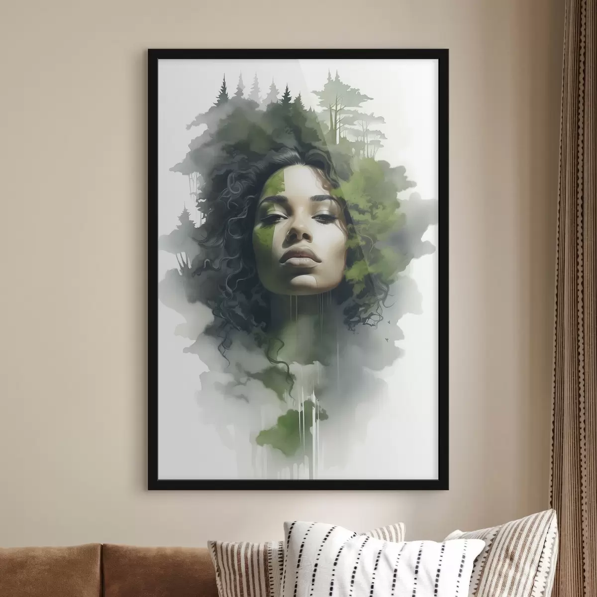 Plakat Inimesed, abstraktne kujutis metsast f43260