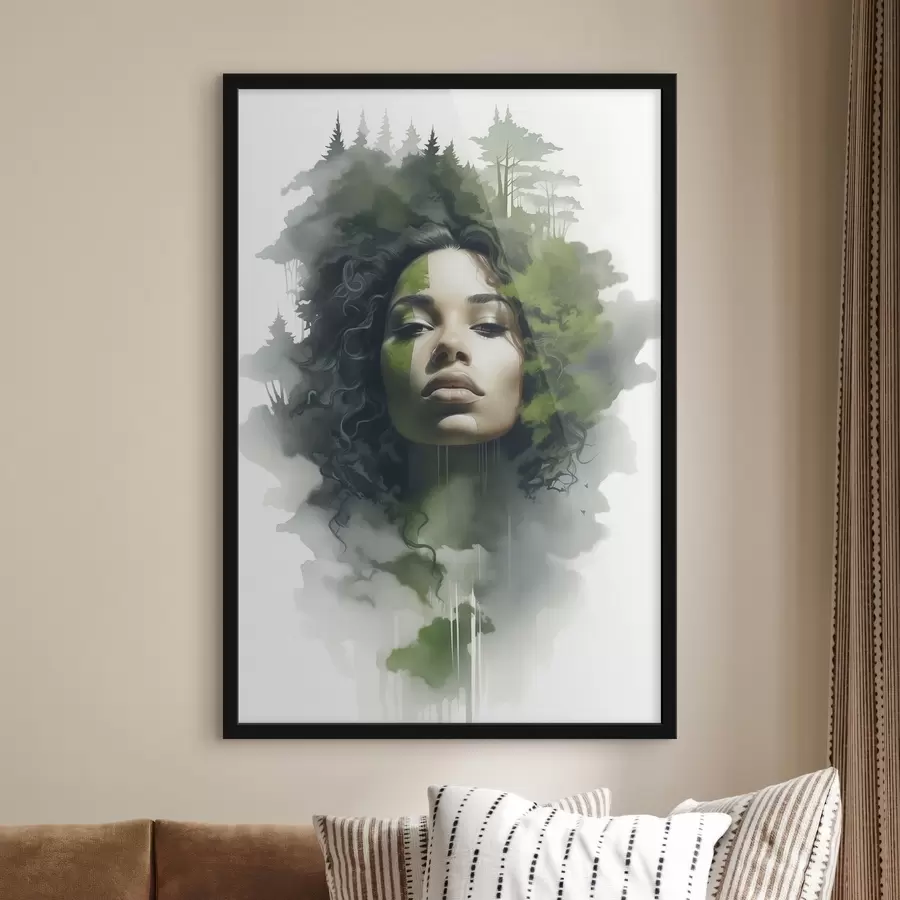 Fototapeedid Inimesed, abstraktne kujutis metsast f43260