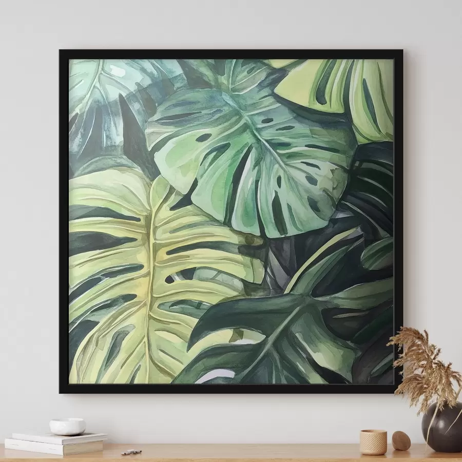 Fototapeedid Troopilised lehed valgel taustal f43305