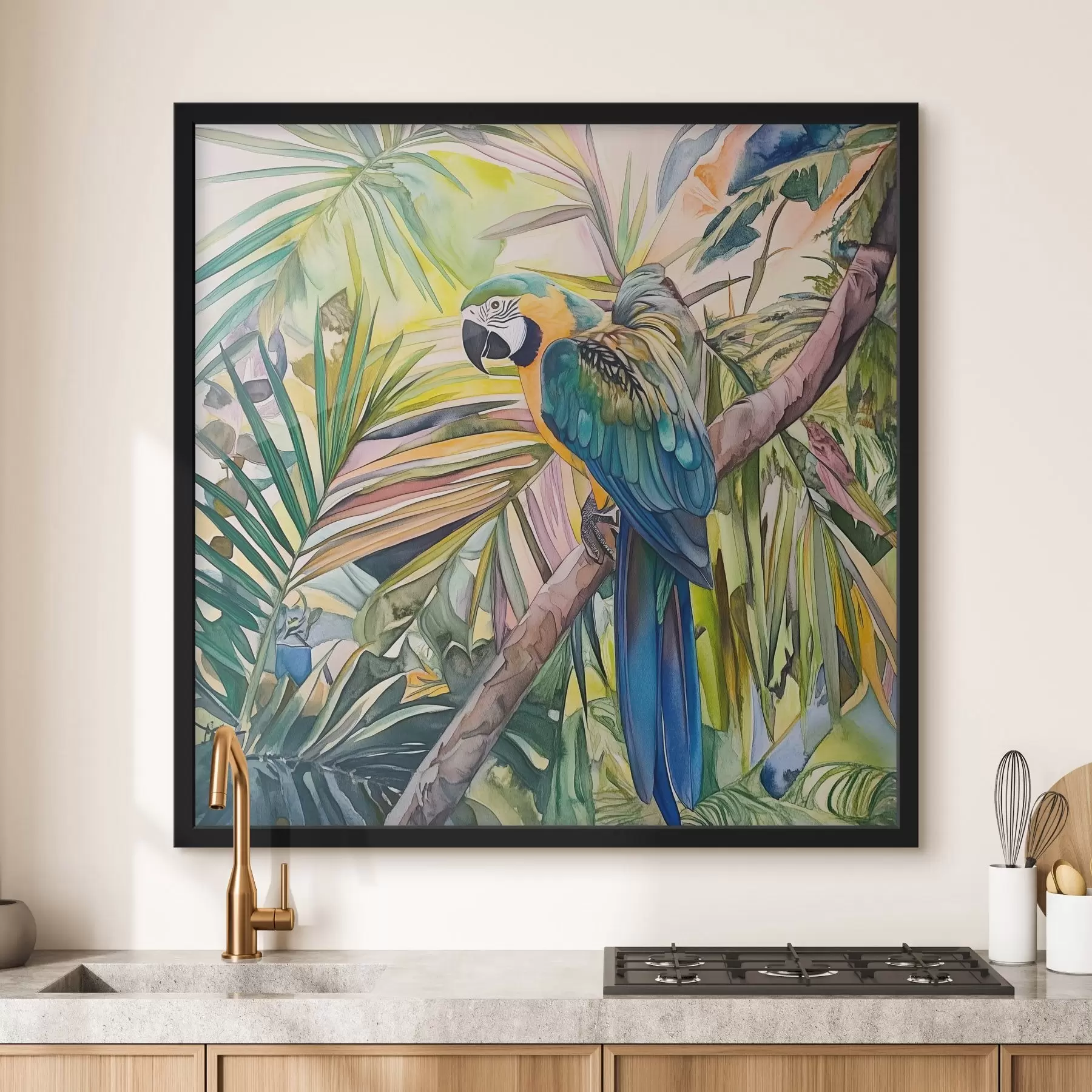 Fototapeedid Papagoi puu otsas f43306