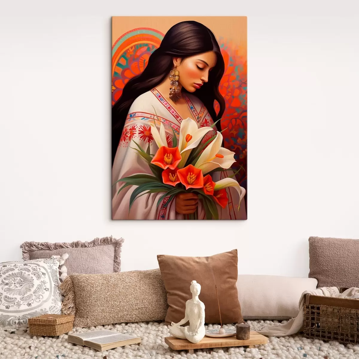 Pilt Traditsiooniline pilt lillekimbuga s43268