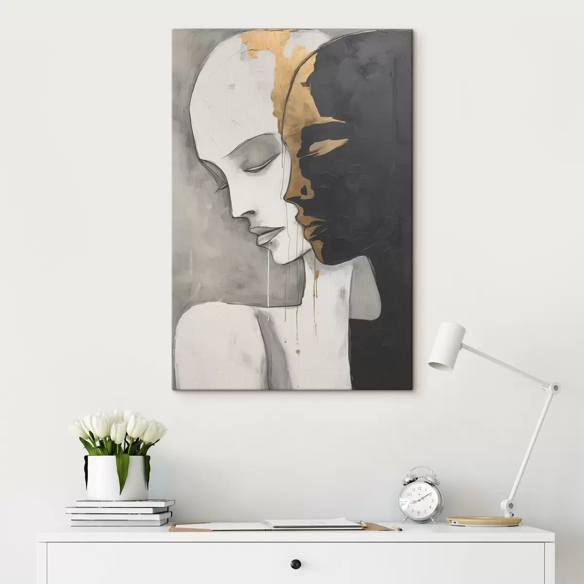 Pilt Kontrastsed siluetid abstraktsete aktsentidega s43280