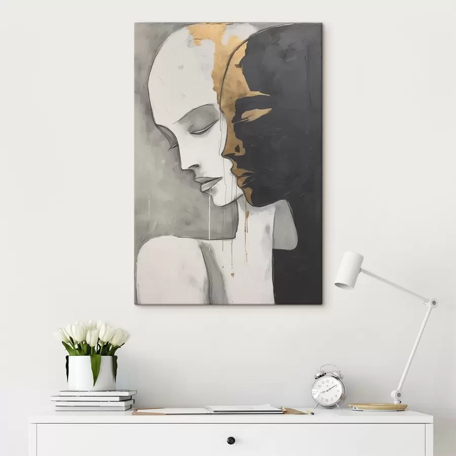 Pilt Kontrastsed siluetid abstraktsete aktsentidega s43280