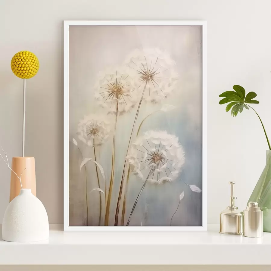 Fototapeedid Õrnad võililled pastelsel taustal f43279