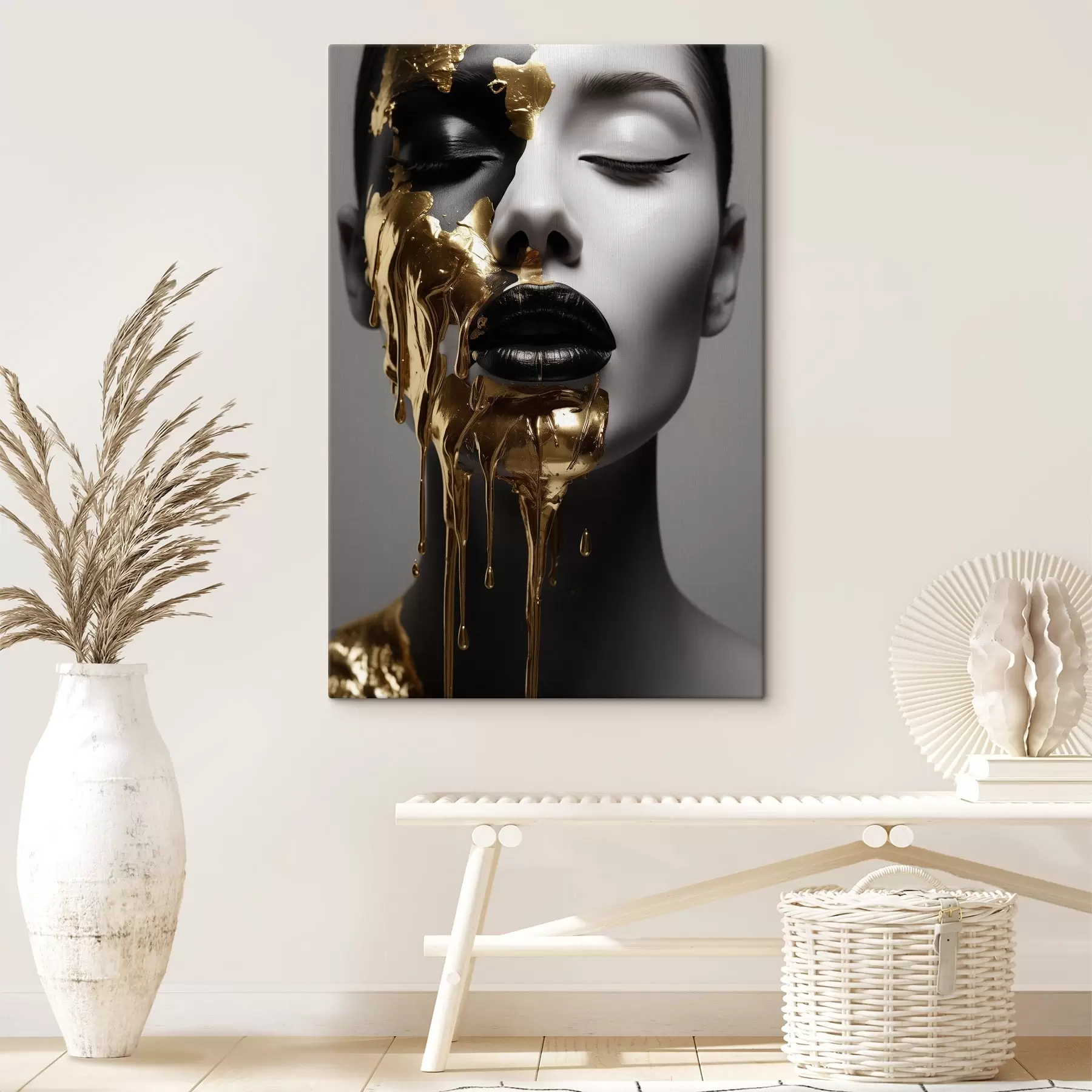 Fototapeedid Inimesed, mustade huultega tüdruk s43337