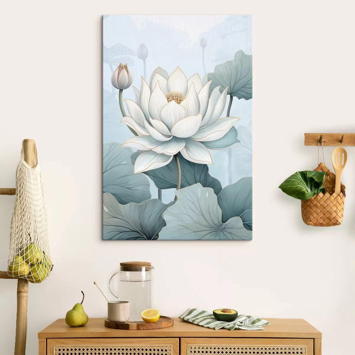 Pilt Lootose lilled, akvarelli imitatsioon s43340