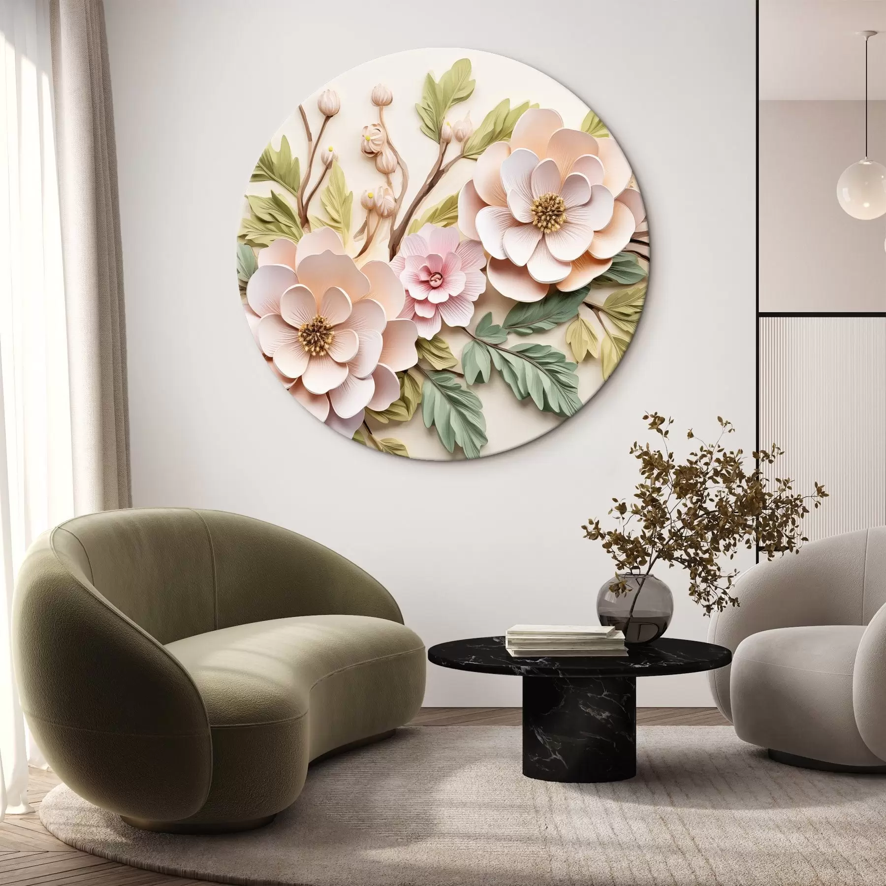 Fototapeedid Suured lillede oksad, vormimise imitatsioon r43333