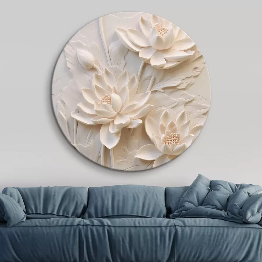 Fototapeedid Valge liist, imitatsioon, lilled r43334