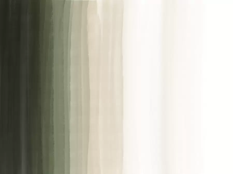 Fototapeedid Abstraktne minimalistlik gradientne trükk vertikaalsete tumeroheliste, beežide ja valgete triipudega  w08915