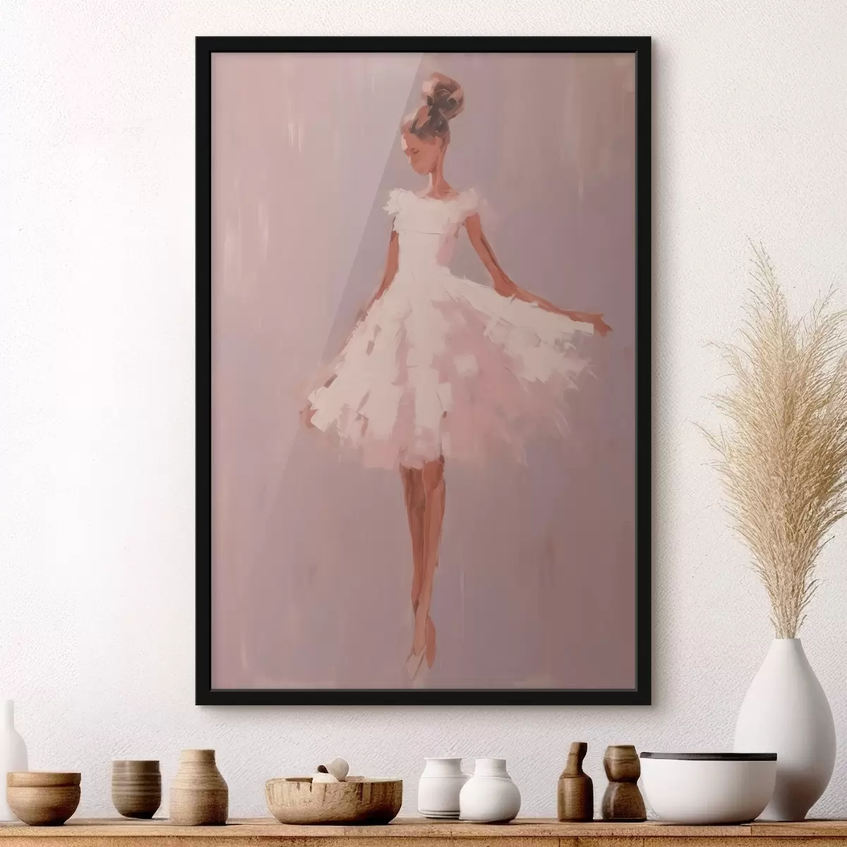 Plakat Ballerina abstraktne imitatsioonimaal f43342