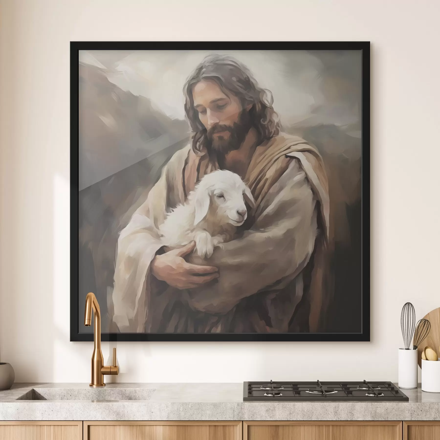 Fototapeedid Jeesus koos tallelihaga f43356