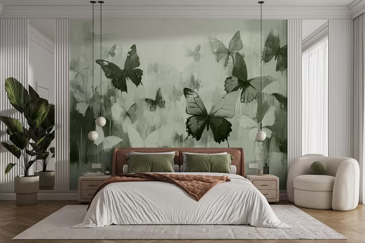 Fototapeedid Abstraktsed liblikad w08924v2