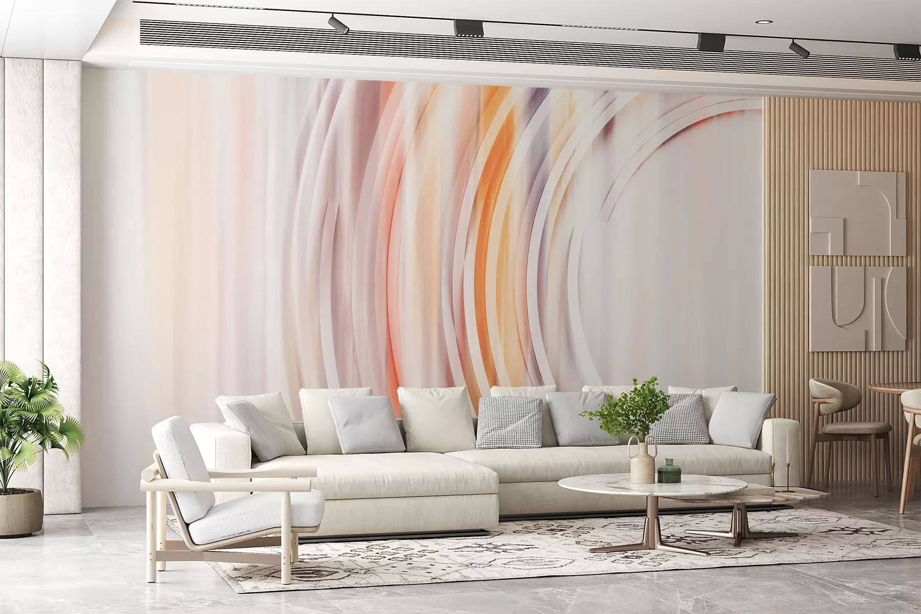 Fototapeedid Abstraktsed kaootilised rõngad w08929