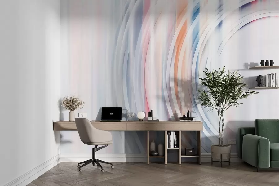 Fototapeedid Abstraktsed kaootilised rõngad w08929v1