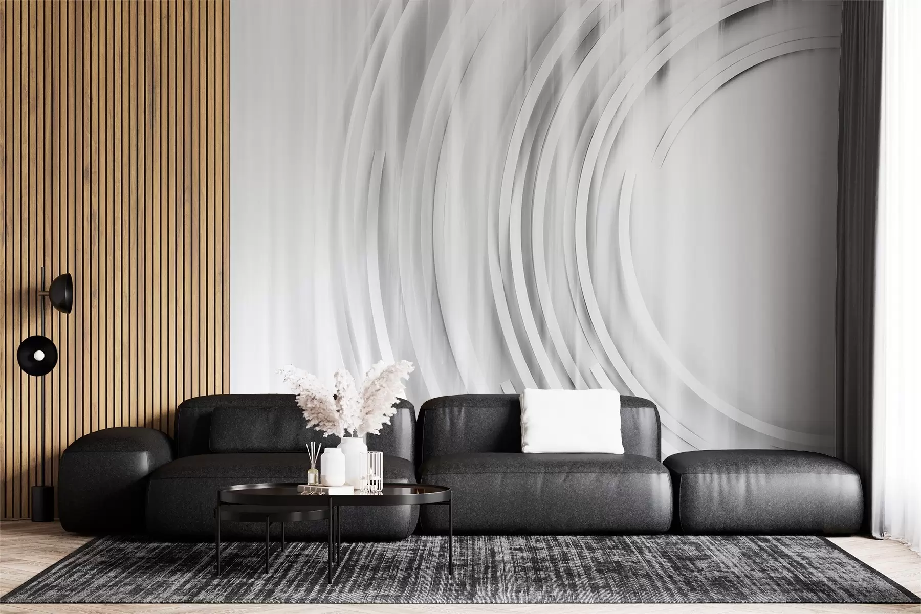 Fototapeedid Abstraktsed kaootilised rõngad w08929v2