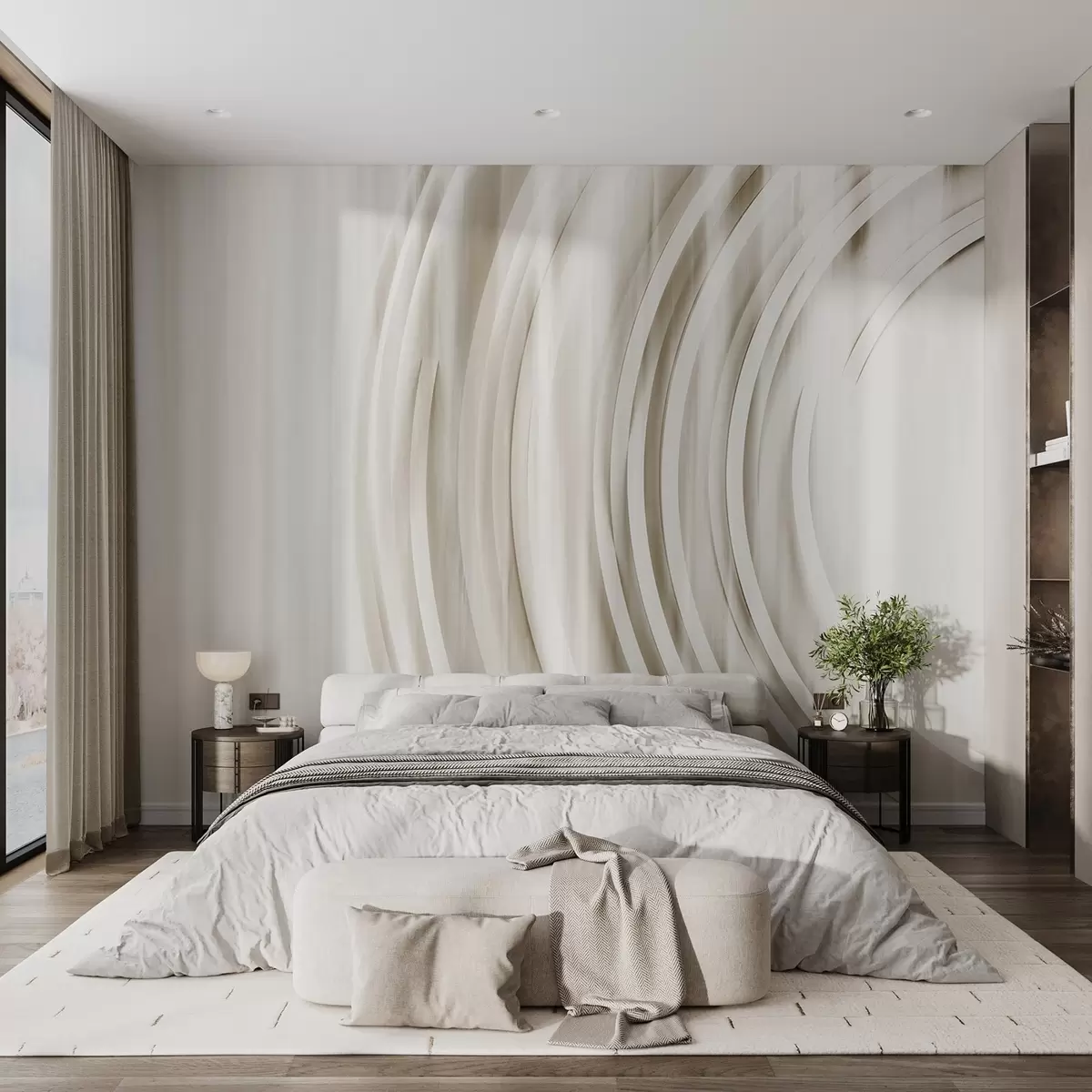 Fototapeedid Abstraktsed kaootilised rõngad w08929v3