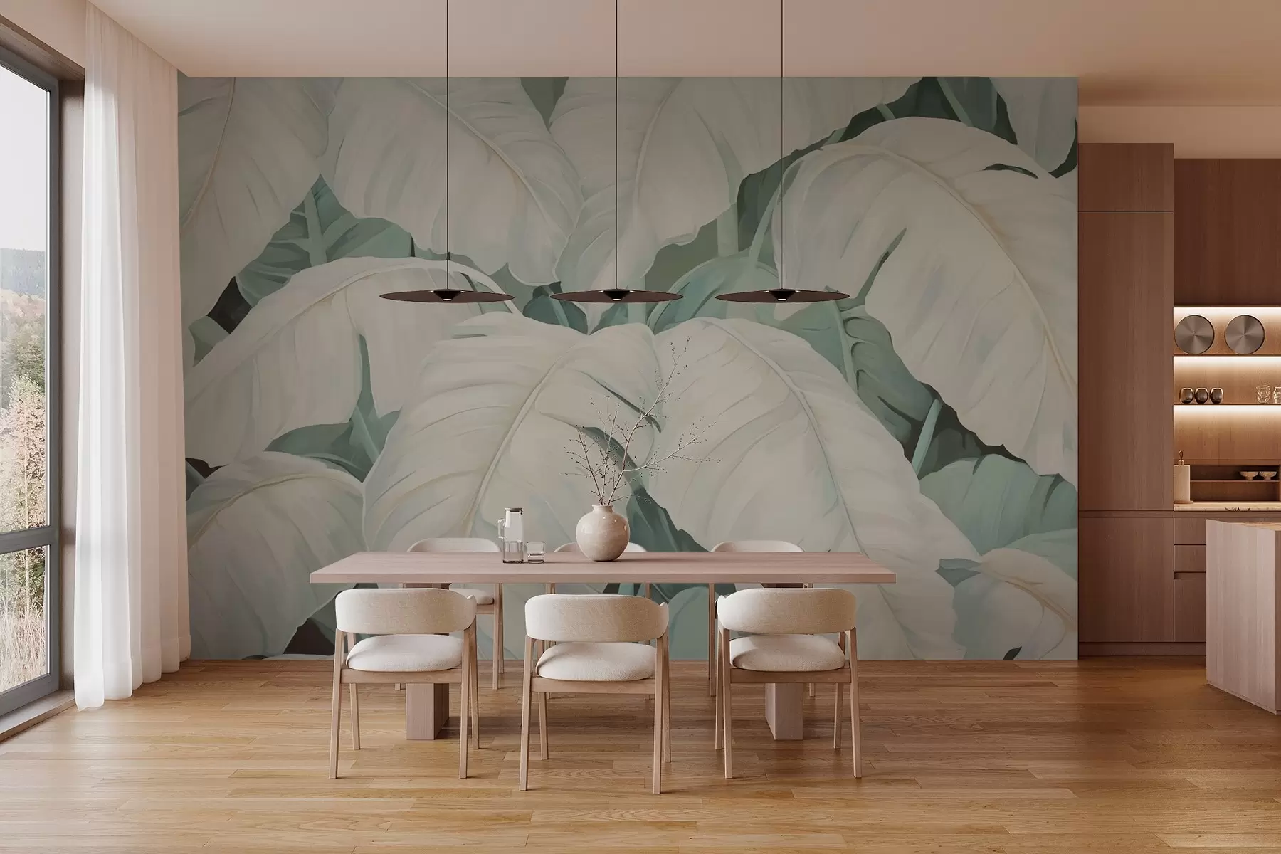 Fototapeedid Lehed imitatsiooni maalimine w03416