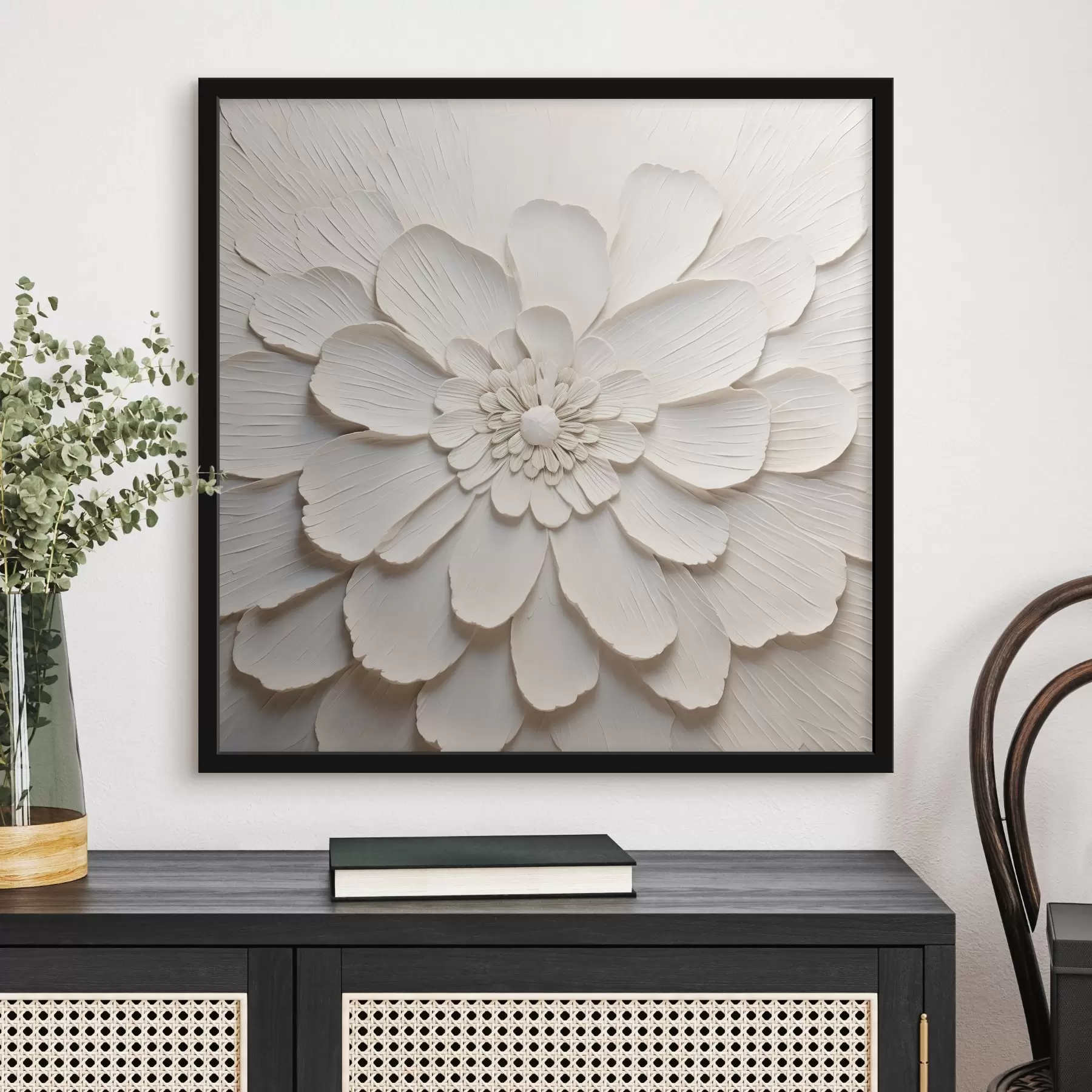 Fototapeedid Suur valge lill mahukate kroonlehtedega f43364