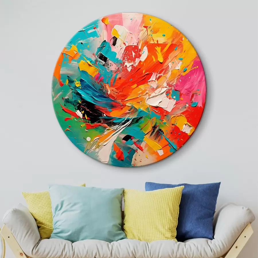 Pilt Abstraktne värviline imitatsioon pintslitõmbedega r43377