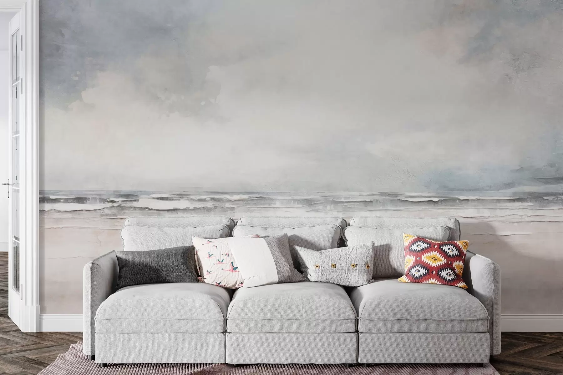 Fototapeedid Abstraktne horisont, kus taevas ja meri kohtuvad w03441