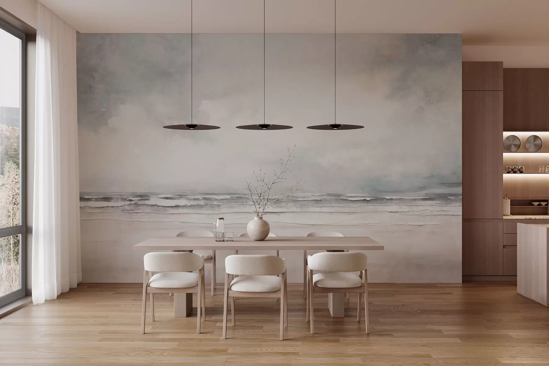 Fototapeedid Abstraktne horisont, kus taevas ja meri kohtuvad w03441