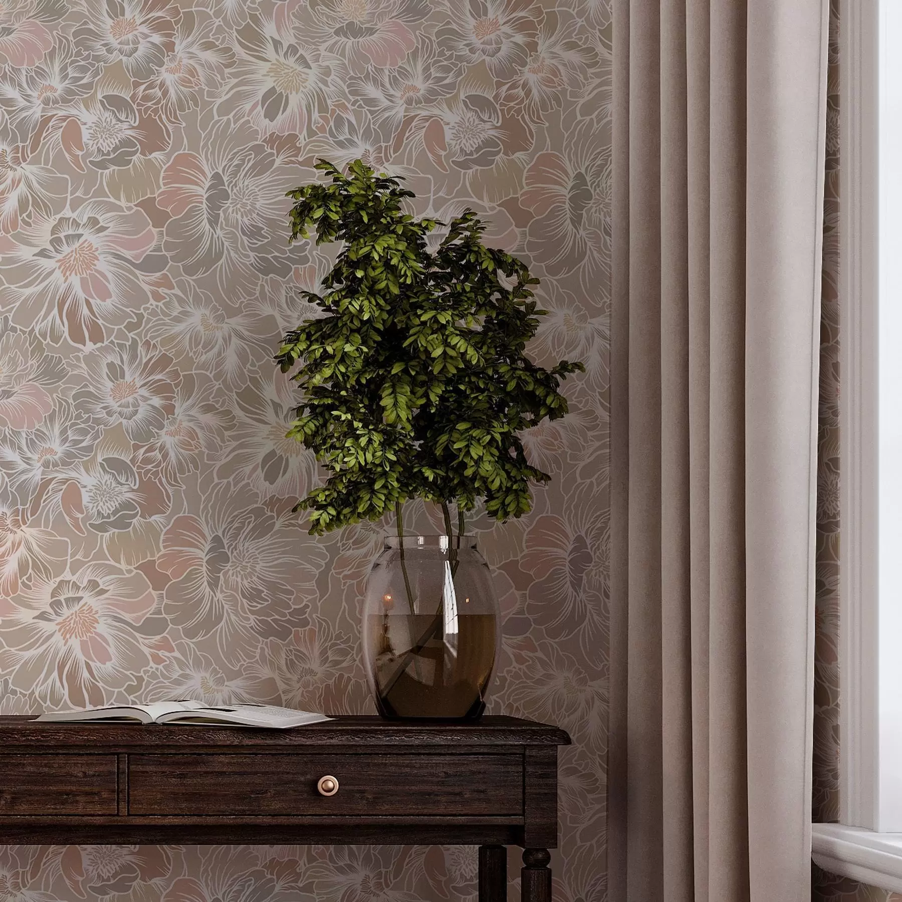 Fototapeedid Suured värviliste kroonlehtedega pastelsetes toonides lilled a00020