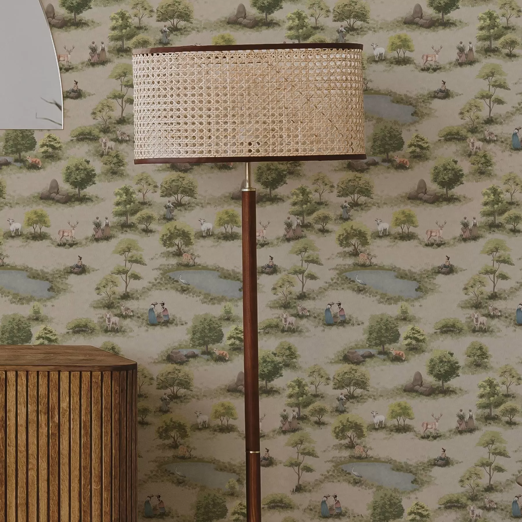 Fototapeedid Inimesed ja loomad järve ääres a00085