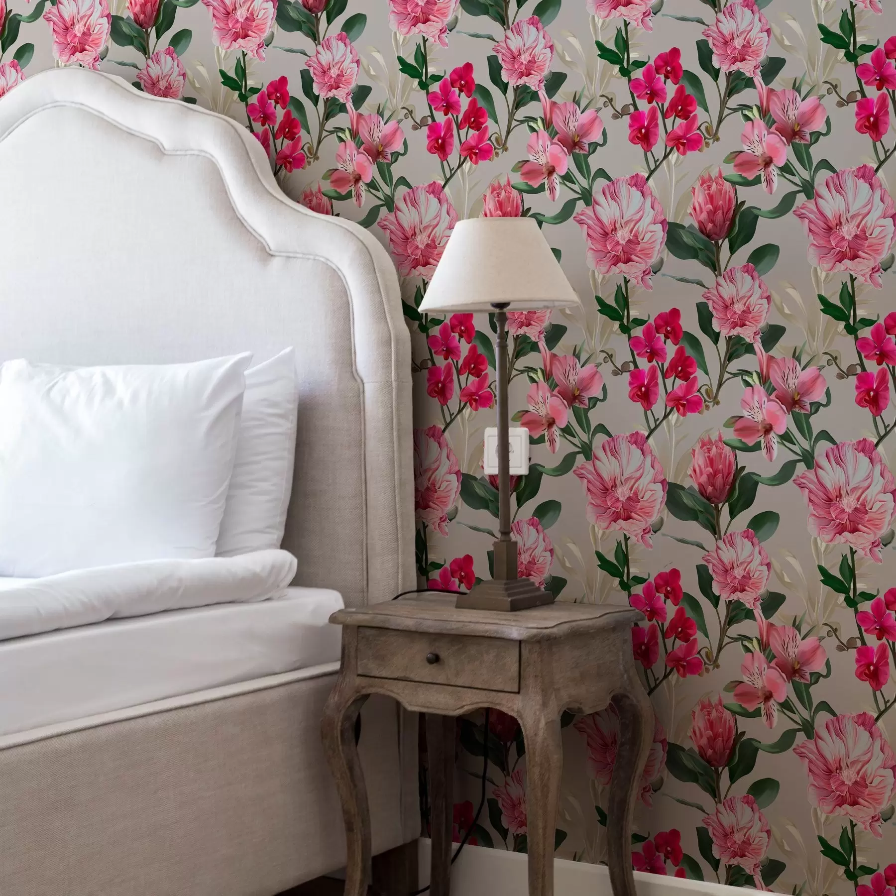 Fototapeedid Õrnad roosad lilled heledal taustal a00094