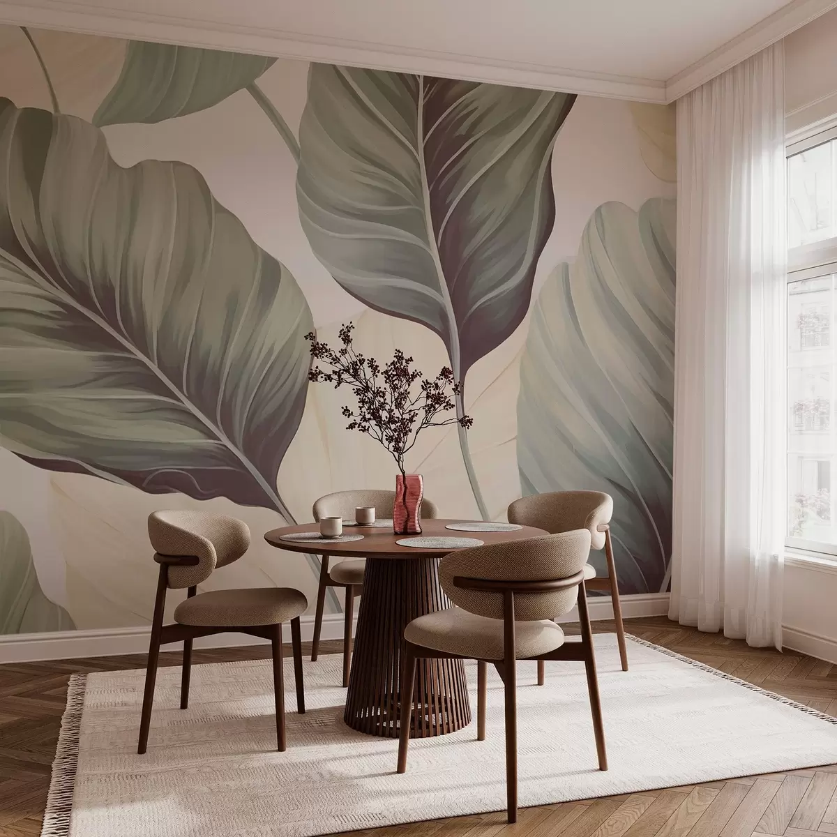 Fototapeedid Suured troopilised lehed w03431