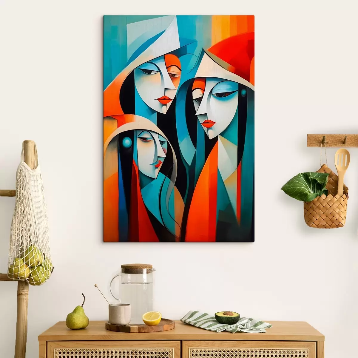 Pilt Abstraktne pilt naiste portreedest s43411