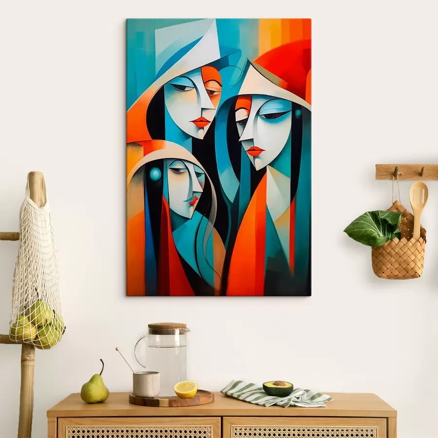 Pilt Abstraktne pilt naiste portreedest s43411