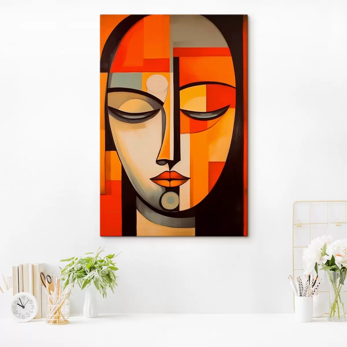 Pilt Geomeetriline portree modernistlikus stiilis s43412