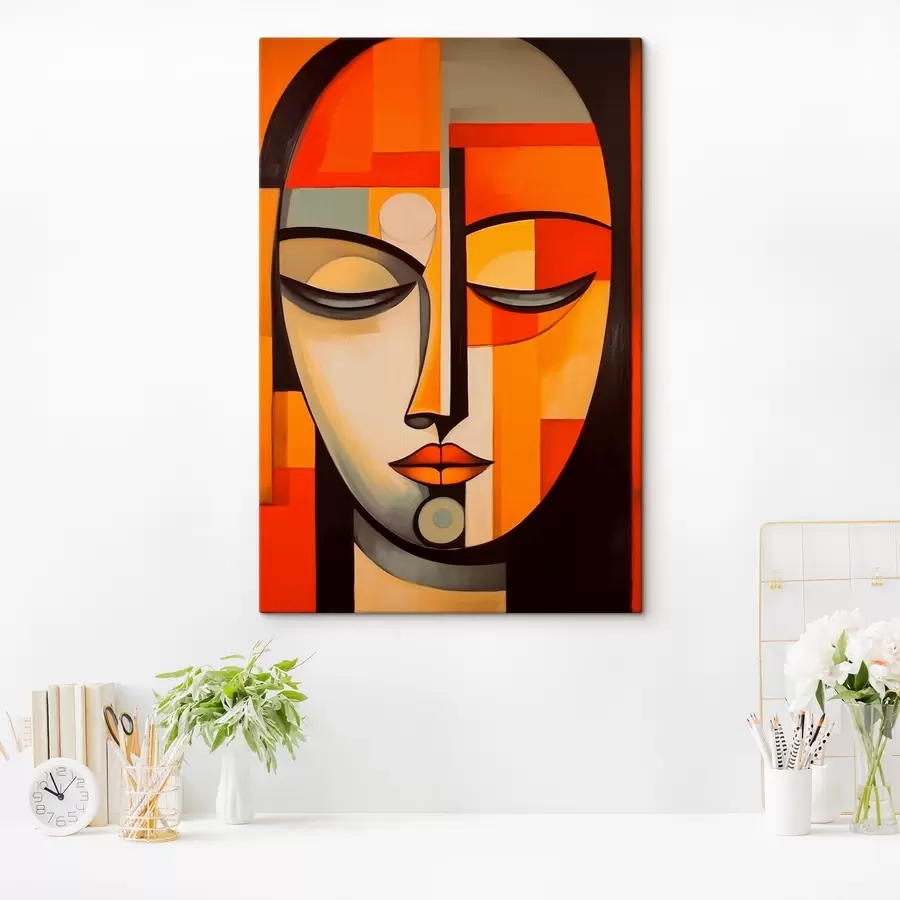 Pilt Geomeetriline portree modernistlikus stiilis s43412