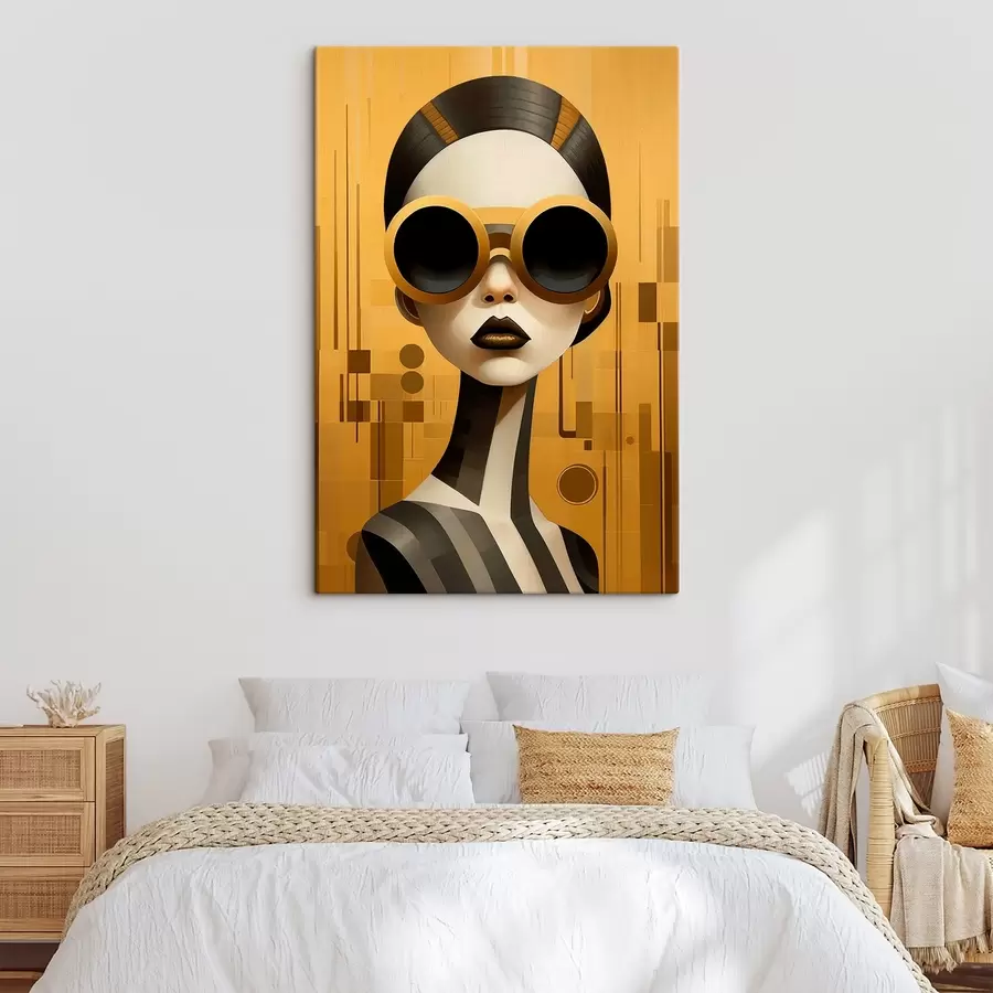 Pilt Dekoratiivne naisportree retro stiilis s43415