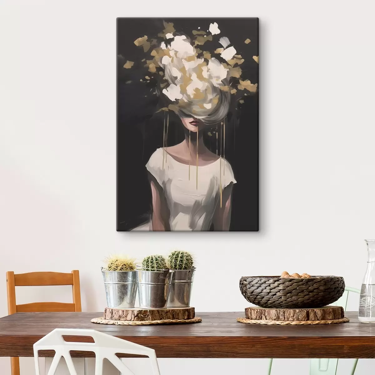 Pilt Abstraktne pilt naise siluett s43418