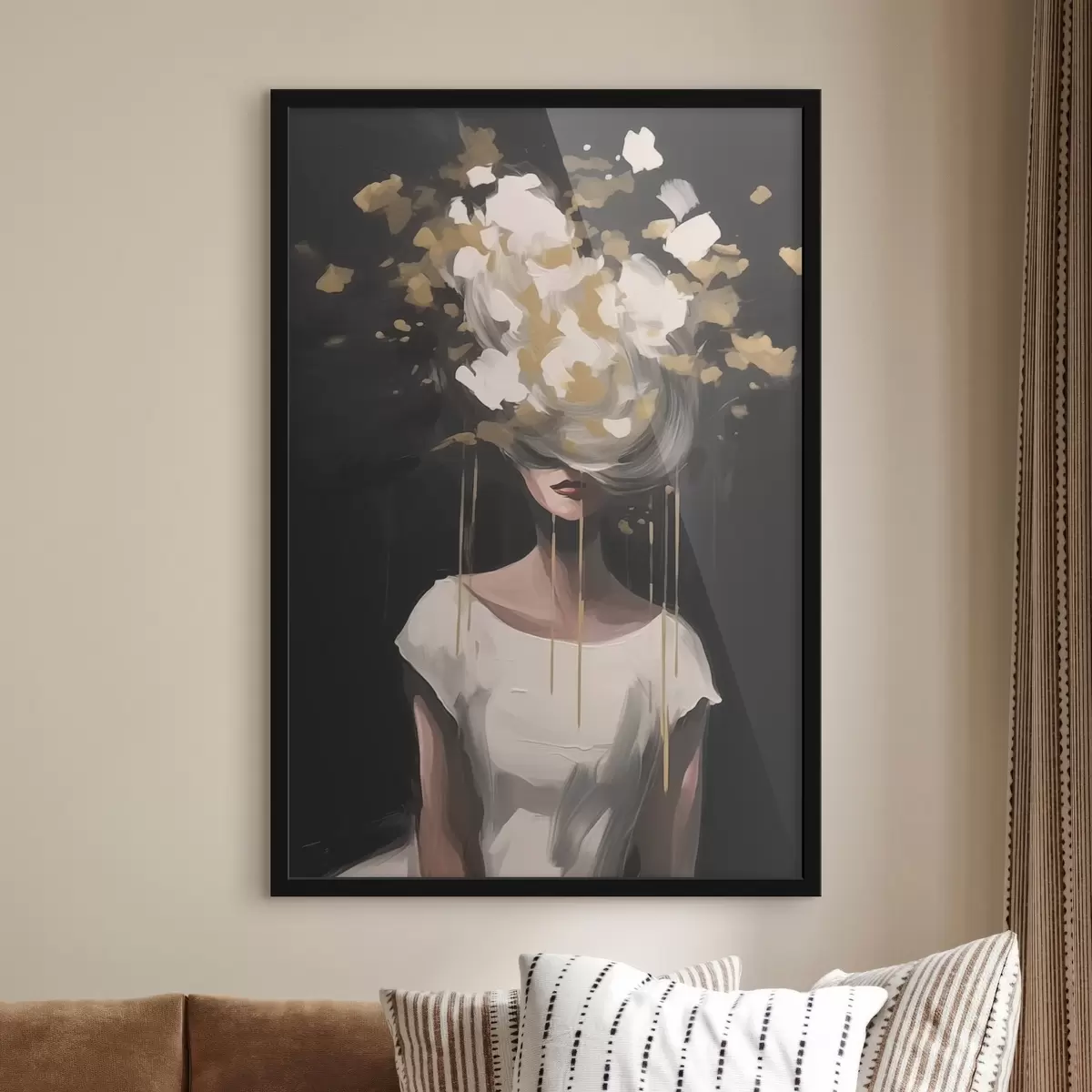 Plakat Abstraktne pilt naise siluett f43418