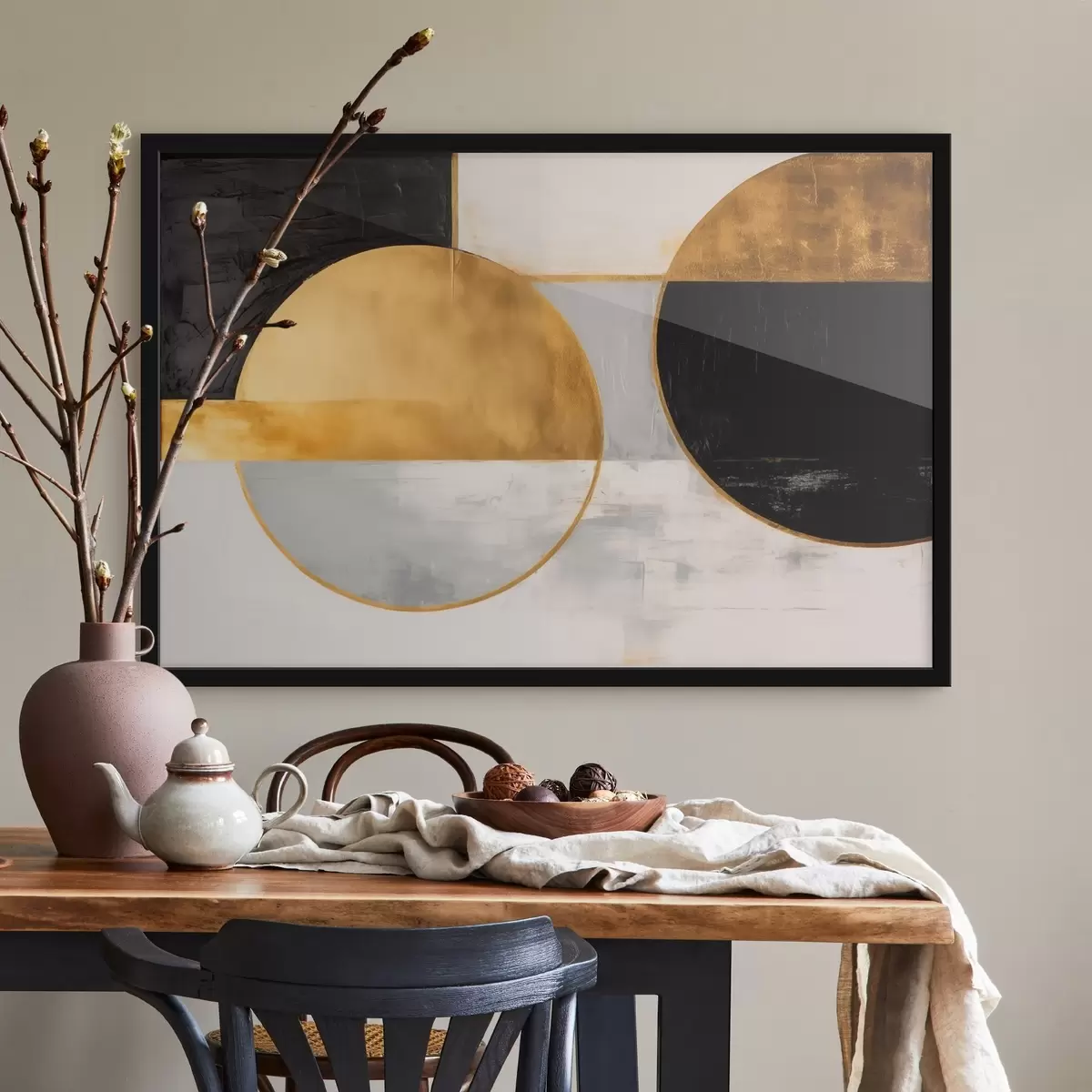 Plakat Geomeetriline kompositsioon minimalistlikus stiilis f43420