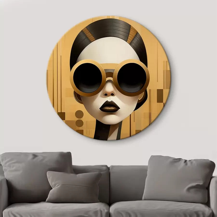 Pilt Dekoratiivne naisportree retro stiilis r43415