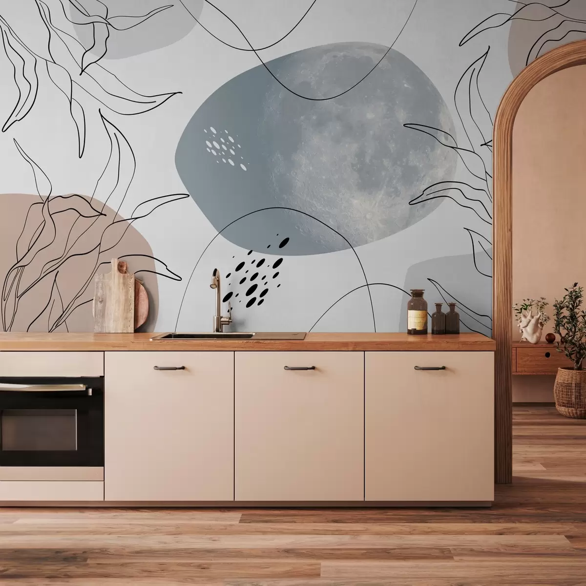 Fototapeedid Abstraktne taimestik ja laigud w03470