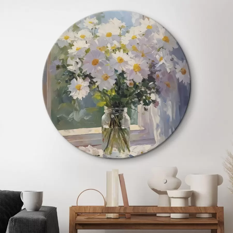 Pilt Daisies in vaas imitatsiooni maalimine r43434