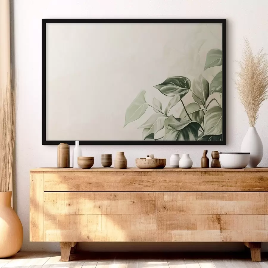 Fototapeedid Palmilehed, pliiatsiga joonistus, troopiline, rohelus f43509