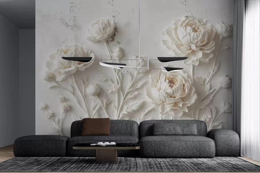 Fototapeedid Lilled betoonist taustal grunge stiilis w03553