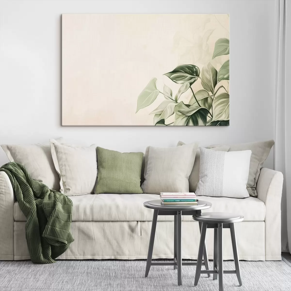 Pilt Palmilehed, pliiatsiga joonistus, troopiline, rohelus s43509