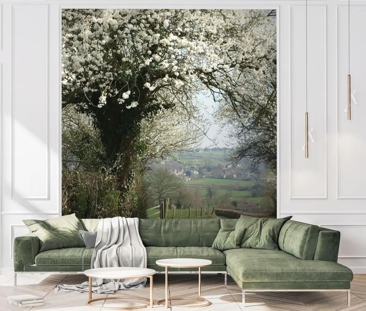 Fototapeedid Külatee, õitsev puu u55071