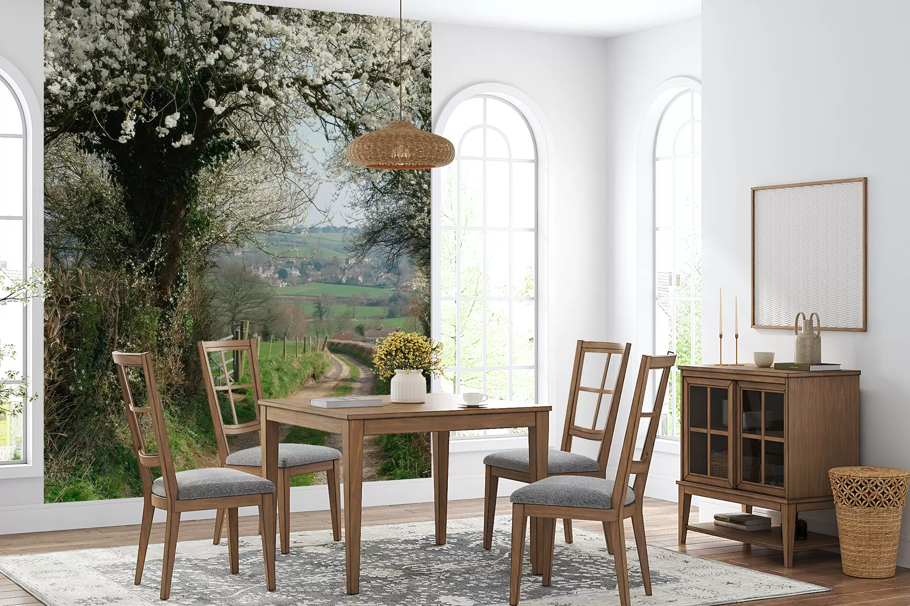 Fototapeedid Külatee, õitsev puu u55071