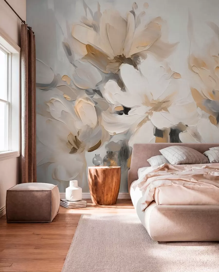 Fototapeedid Kreemikad maalitud õied w03575v1